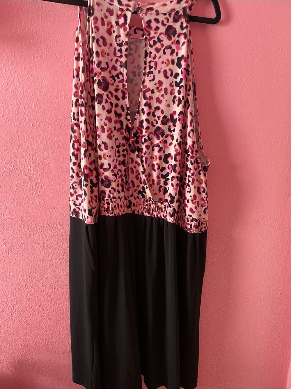 Torrid Pink Leopard Halter Dress with Black Short